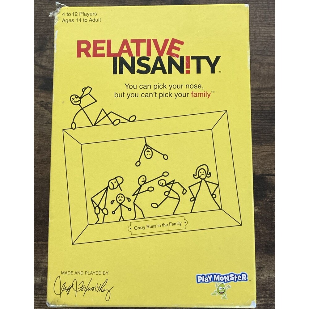 Relative Insanity Party Game Jeff Foxworthy Family Card Game Complete Edition